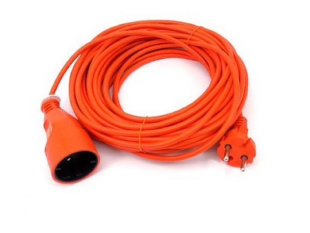 Sieťová predĺžovačka, oranžová, 3×1,5mm, 10m