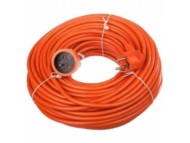 Sieťová predĺžovačka 20m, oranžová, 3×1,5mm, 20m