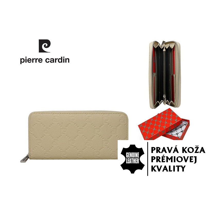 Dámska kožená peňaženka Pierre Cardin - BEIGE - 8822